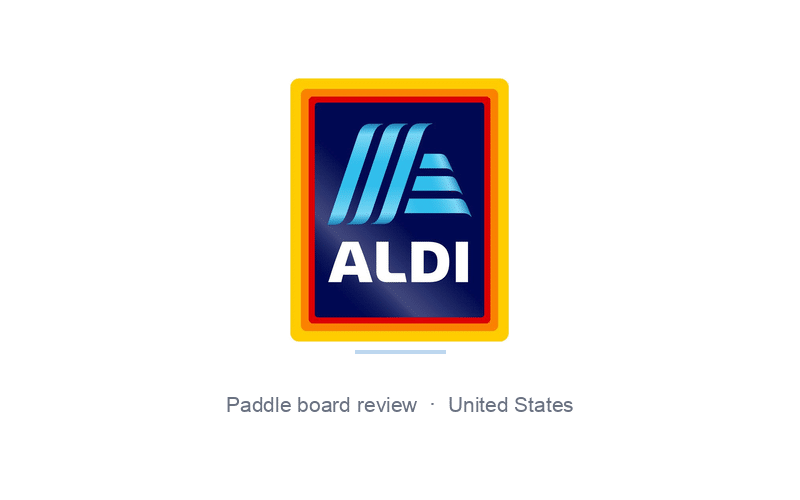 ALDI logo, paddle board review