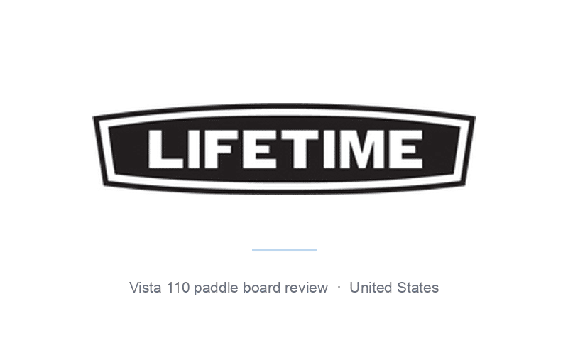 Lifetime logo, Vista 110 paddle board review